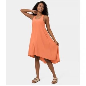 HALARA Breezeful Orange Sleeveless Racerback Dress & bra Size XS NEW NWT